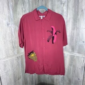 Urban Outfitters Pop Art Camp Collar Shirt